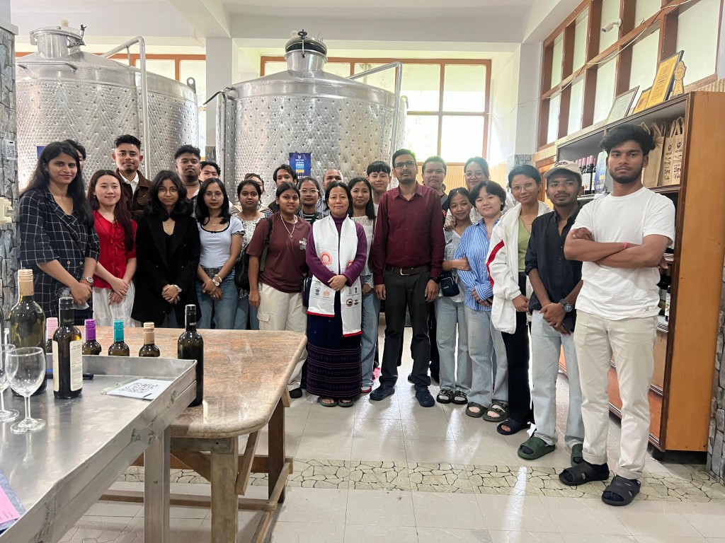 Department of Agricultural Engineering organized an exposure visit of Naara Aaba winerary, Ziro for BTech third year students on 6th May, 2025 under the guidance of Dr. Arun Kumar, Asst. Prof. of Dept. of AE and member of Institute Innovation Council of NERIST. Owner of the company Ms. Tage Rita is Alumnus of the same Department of NERIST.