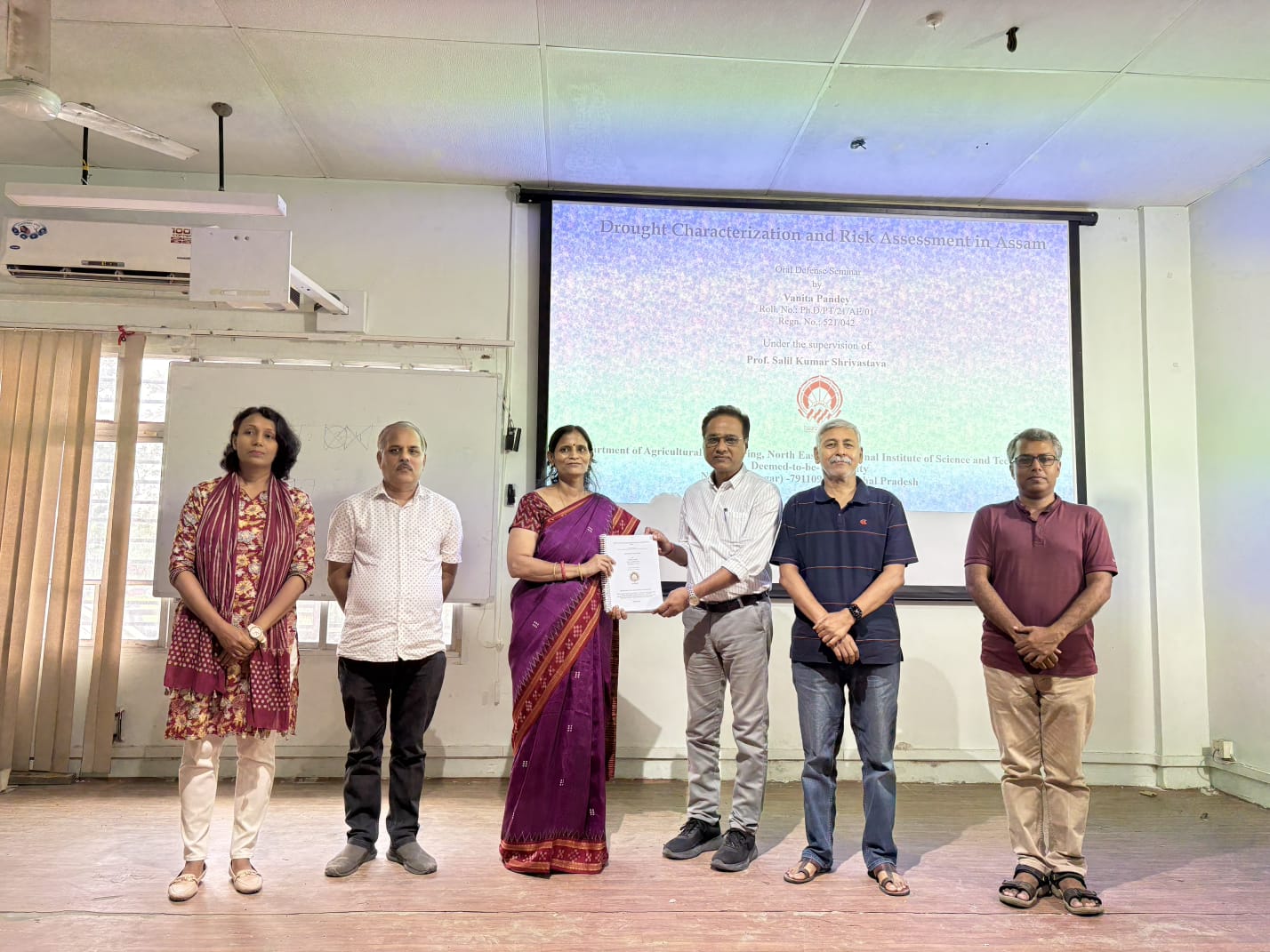 Ms. Vanita Pandey, Assistant Professor in the Department of Agricultural Engineering, presented Ph.D defense Seminar