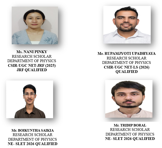 CSIR-NET-2025-26 and SLET (NE)-2025-26 Qualified students